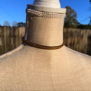 Handmade Black and Yellow-Gold Beaded Choker Necklace
